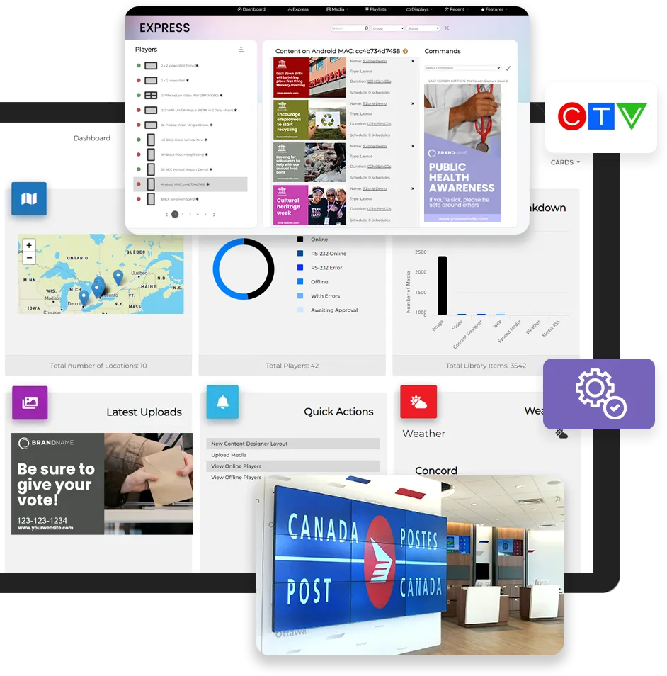 digital signage software features