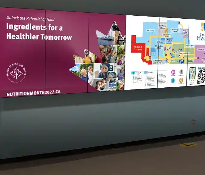 digital wayfinding video wall